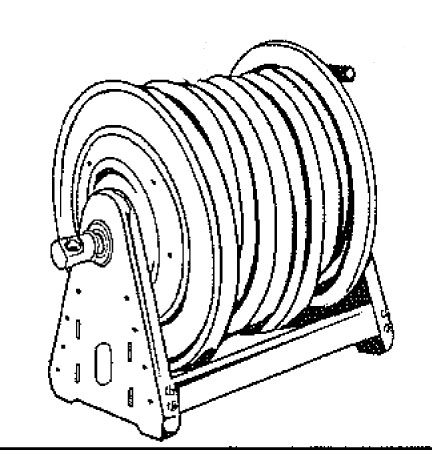 Hose Reel - 3/8" x 50' High Temperature Hose & Ball Stop